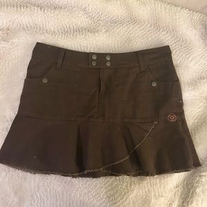 brown y2k mini skirt ★
